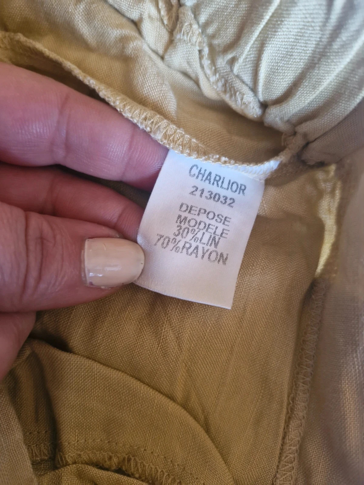 Short Charlior hoge taille pastelbeige geel S – photo 4